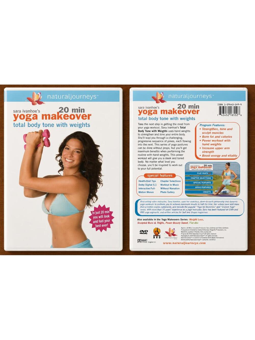 Sara Ivanhoe's 20 Min Yoga Makeover DVD - Total Body Tone with Weights - Picture 1 of 1